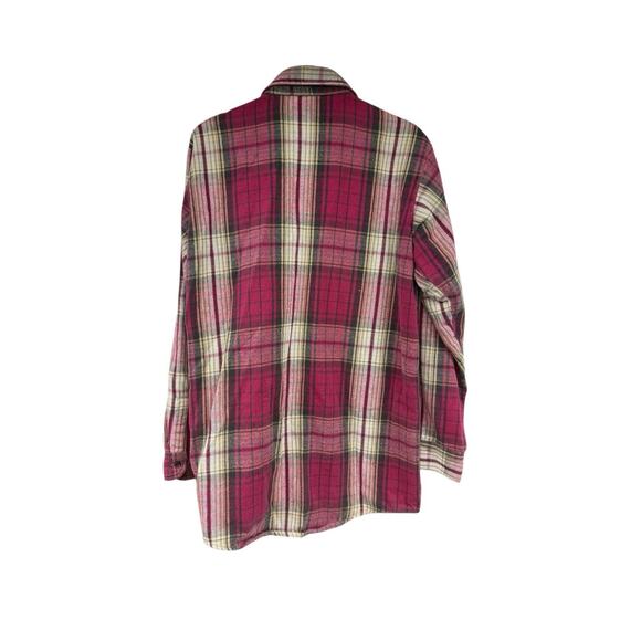 Vintage Oshkosh Sportswear Shirt Flannel Red Cotton Heavy Button Up Mens Medium - Picture 2 of 9